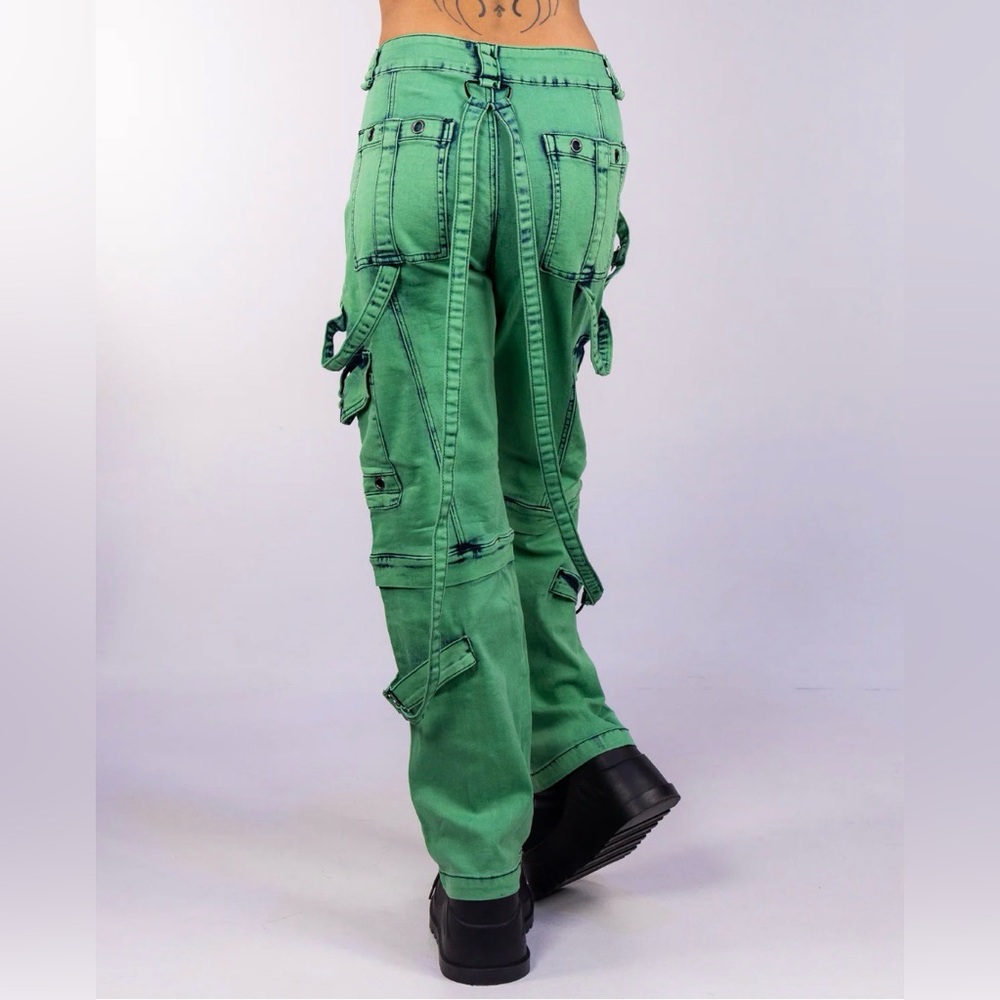 Highlight Pink Cargo Pants with Black Stitching Sz 2XL - Picture 3 of 15